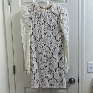 White lace mini dress